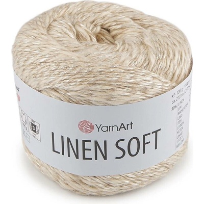 Pletací příze Linen Soft 100 g Varianta: 2 (7303) režná, Balení: 1 ks