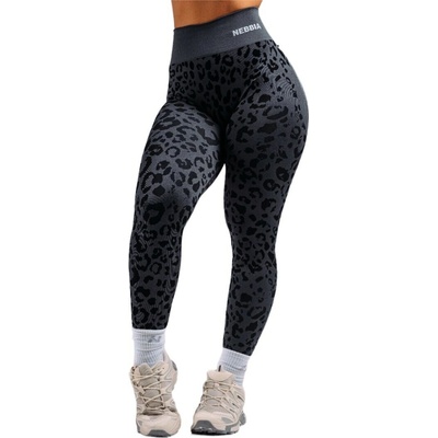 Nebbia Primal Push-Up Compression Leopard Leggings 849 black leopard