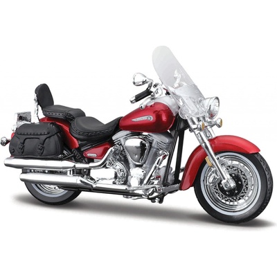 MiastMaisto o motorka na stojánku Yamaha Road Star stříbrná ado červená 1:18 – Zboží Dáma