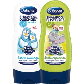 Bübchen Kids šampon a sprchovací gél 2v1 Partička z džungle 230 ml