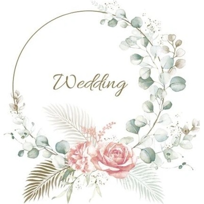 Maki ubrousky 3V Wedding s eukalyptem 33x33cm 20ks