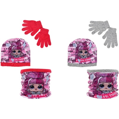 Sun City čiapka nákrčník rukavice L.O.L. Surprise II růžová