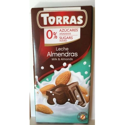 Torras mléčná s mandlemi bez přidaného cukru 75 g