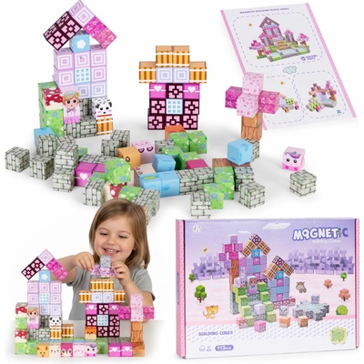 MULTISTORE Magnetické stavebné kocky 113 ks