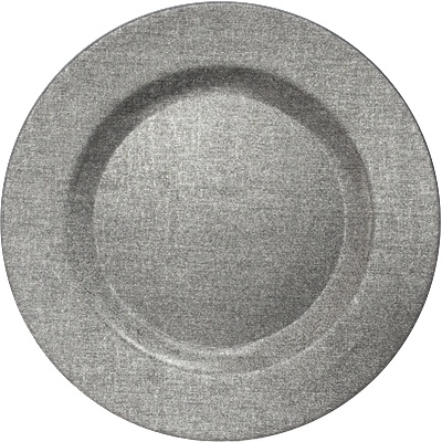 FUZHOU FUZHOU-Подложна чиния 33cm с релеф цвят СРЕБРО (JQY17-7023A) (015204)