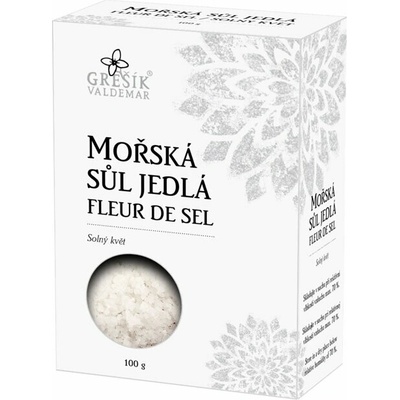 Morská soľ jedlá FLEUR DE SEL/SOĽNÝ KVET 100g Grešík