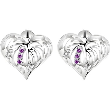 HARAHU Обеци Silver Heart - Сребърна KP1238 (1238)