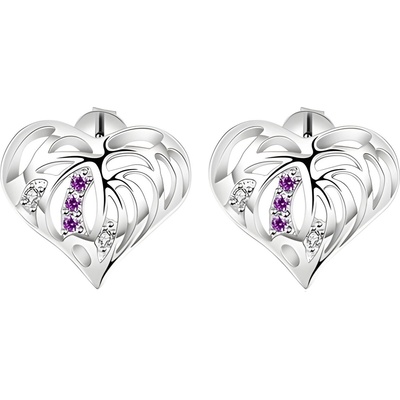 HARAHU Обеци Silver Heart - Сребърна KP1238 (1238)