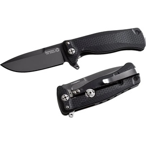 lionSTEEL Джобно ножче lionsteel sr22a bb / с фиксирано острие и черно острие и дръжка от анодизиран алуминий - черно (lion0141)