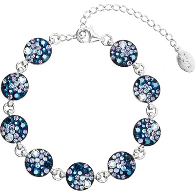 Pavona Stříbrný náramek se Swarovski krystaly modrý 33048.3 blue style