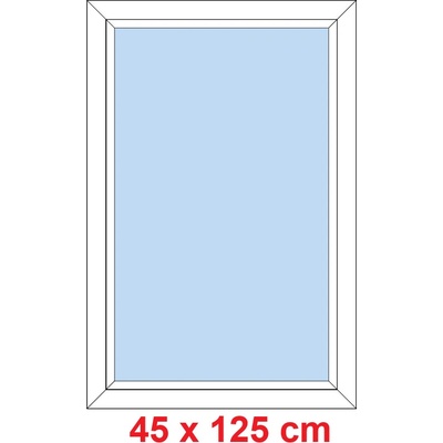 Soft Plastové okno 45x125 cm, FIX neotevíravé, Antracit struktura/bílá