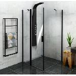 POLYSAN Zoom Black - Душ ъгъл 100x100 см, L/R вариант, Antidrop, прозрачно стъкло/матово черно ZL1310BZL3210B (ZL1310BZL3210B)