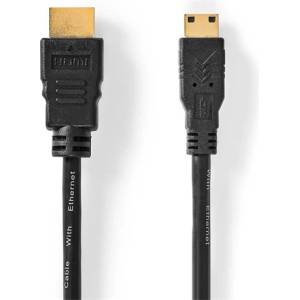 Nedis CVGL34500BK15 mini HDMI - HDMI кабел, 4K30Hz, 10, 2 Gbps, 1, 5 м (CVGL34500BK15)