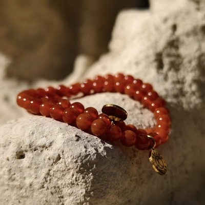 Katyba náramek minerální karneol S0537