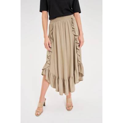 Marisse Moodo Olive Ruffle Skirt čierna krémová