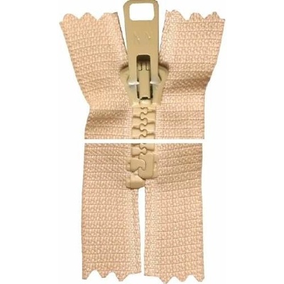Plastový zip, nedělitelný - 14cm - smetanový - Koh-i-noor - BALENÍ 10 ks