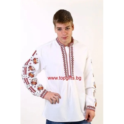 Мъжка Тракийска риза Преслав с дълъг ръкав