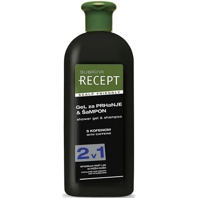 Subrína Recept Coffein Shower Gel And Shampoo kofeinový šampon a sprchový gel 2v1 400 ml
