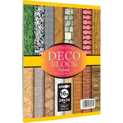 Složka dekoračního papíru (výkresů) DECO BLOCK 16 listů 16 vzorů 250g m2
