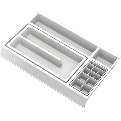 GOLLINUCCI Koupelnový organizér s přísl. pro hloubku 400 mm, bílá 241x372x53