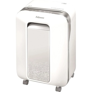 Image 1 of Fellowes Шредер Fellowes Powershred LX201, до 12 листа А4, раздробява карти/хартия/телчета/кламери, Jam Proof технология, Intellibar, SafeSense, кошче за отпадъци с обем 22 литра, бял (5050101-WHITE)