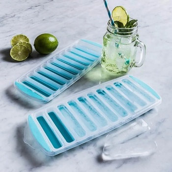 Image 1 of Форма за 10 продълговати ледени блокчета със силиконово дъно (1174691)