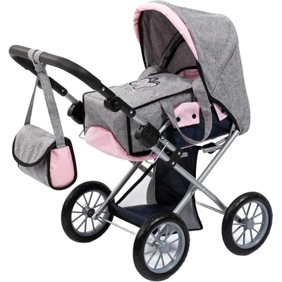 Bayer Design Количка за кукли Bayer - City Star, трансформираща се, с чанта, сива (13627AA)