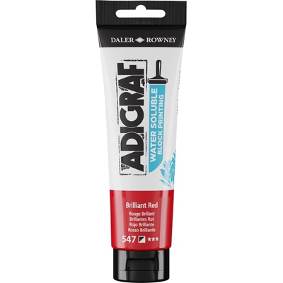 Daler Rowney Adigraf Block Printing Water Soluble Colour Боя за линогравюра Brilliant Red 150 ml (185150547)