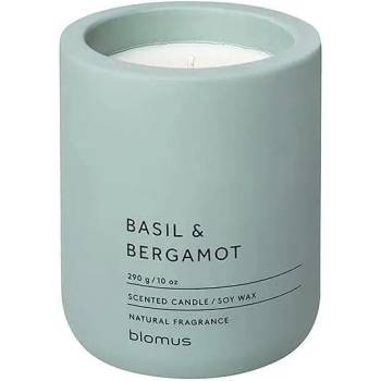 Blomus (Германия) Ароматна свещ BLOMUS FRAGA с аромат Basil & Bergamot - Ø9 х 11 см - цвят сиво-син (BLOMUS 66450)