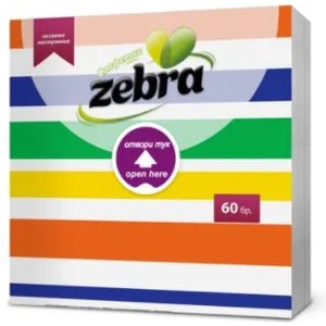  Zebra салфетки, Райе, 60 броя