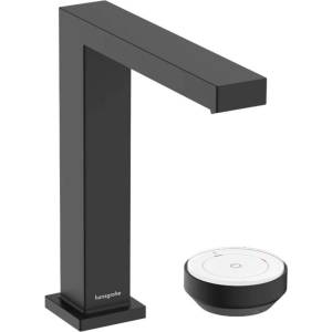 Hansgrohe Tecturis E - Смесител за мивка с изход, монтаж на 2 отвора, CoolStart, EcoSmart+, черен мат 73053670 (73053670)