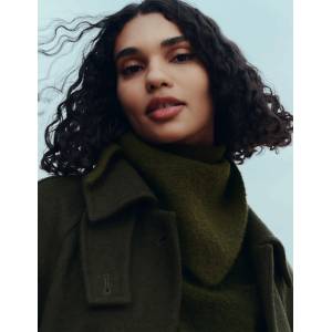 Marks & Spencer Текстуриран пуловер с поло яка, от вълнена смес Marks & Spencer зелена Marks & Spencer | Zelen | ЖЕНИ | S