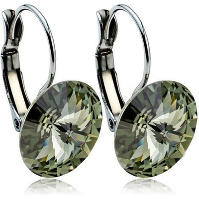 Nubis ocelové s krystaly Swarovski black diamond NBS12-BD