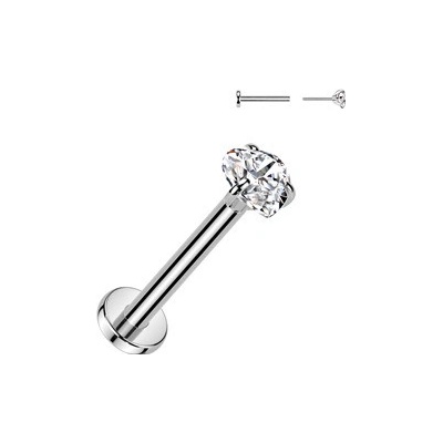 Šperky4U piercing do brady PUSH IN labreta titan TIT1356