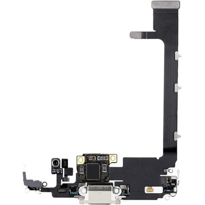 Apple iPhone 11 Pro Max - Nabíjací Konektor + Flex Kábel (Silver), Silver