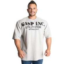 Gasp pánske športové fitness oversized tričko Gasp svetlo šedé