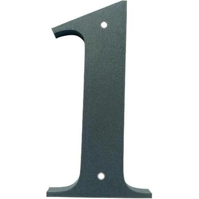 Domovní číslo popisné 1 na zeď, vrata, sloupky s dírami pro vruty barva antracit, výška 170 mm