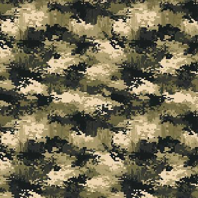 Takoy Nepromokavý polyester s potiskem TD / NS Army kamufláž