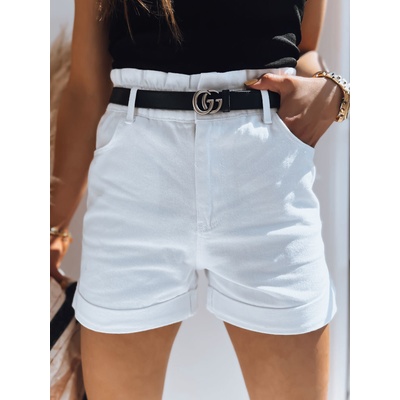 DÁMSKÉ DŽÍNOVÉ šortky WERA SY0299 BÍLÉ