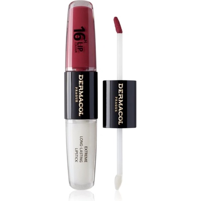 Dermacol 16H Lip Colour дълготрайно червило и гланц за устни цвят 06 Merry Berry 2x4ml