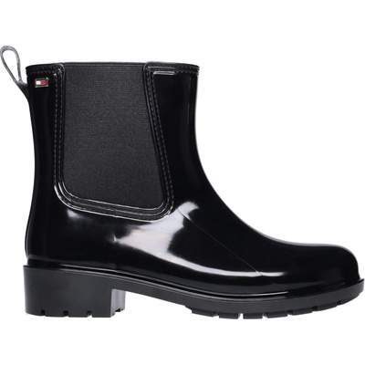 Tommy Hilfiger dámske holínky FLAG RAINBOOT čierna