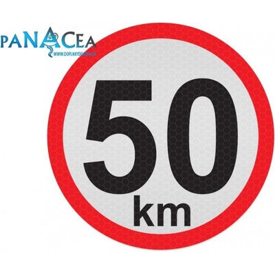 Samolepka reflexná - Obmedzená rýchlosť 50 (C5)