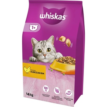 Whiskas ‎Whiskas 325628 Суха храна за котки, за възрастни, с пилешко, 14 kg