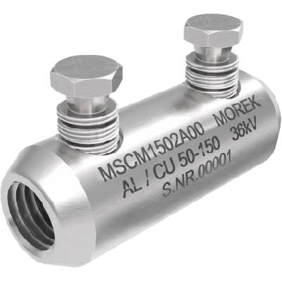 Кабелен съединител алуминиев покалаен Al/Cu 50-150mm2 36kV MSCM150 2x късащ се болт M14 - MSCM1502A00 (MSCM1502A00)