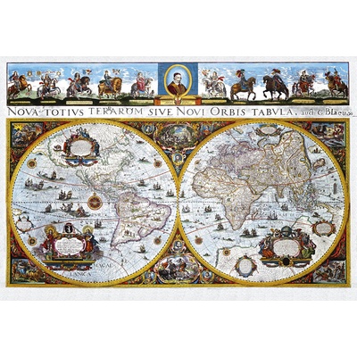 Historický svět - nástěnná mapa 160 x 110 cm, lamino + stříbrný hliníkový rám