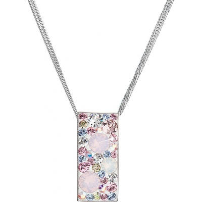 Pavona Stříbrný se Swarovski krystaly růžový obdélník 32074.3 magic rose