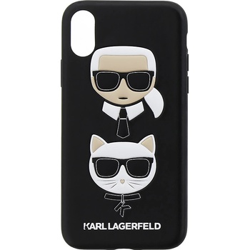 Púzdro Karl Lagerfeld and Choupette Hard Case iPhone X čierne