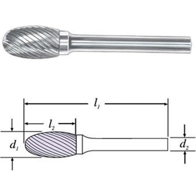 SGS 29225 (SE-41MG) - Fréza technická SE-41MG D/C eliptická pr. 8,0x5,0mm, stopka 3mm