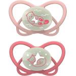 NIP Бебешка залъгалка NIP Green - My Butterfly Night, 5-18 м, 2 броя, розови (4000821426207) - baby
