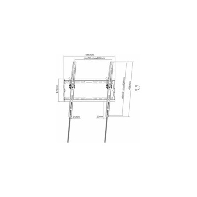 MANHATTAN Nástěnný držák TV (32"-70"/max 45kg), natáčecí, low-profile